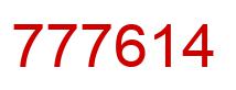 Number 777614 red image