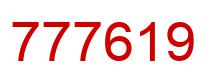Number 777619 red image