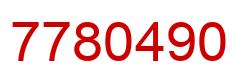 Number 7780490 red image