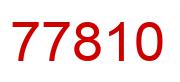 Number 77810 red image