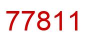 Number 77811 red image