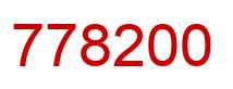 Number 778200 red image