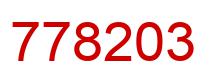 Number 778203 red image