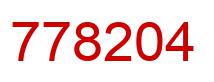 Number 778204 red image