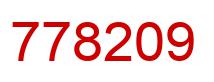 Number 778209 red image