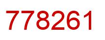 Number 778261 red image