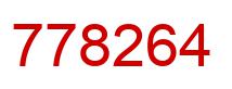 Number 778264 red image