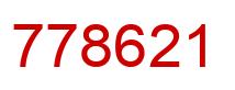 Número 778621 imagen rojo