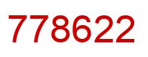 Número 778622 imagen rojo