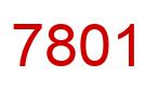 Number 7801 red image