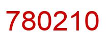 Number 780210 red image