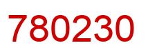 Number 780230 red image