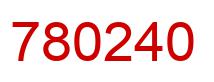 Number 780240 red image