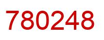 Number 780248 red image