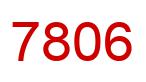 Number 7806 red image
