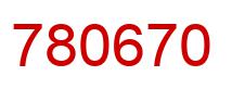 Number 780670 red image