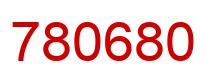 Number 780680 red image
