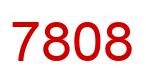Number 7808 red image