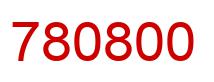 Number 780800 red image