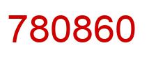 Number 780860 red image