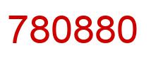 Number 780880 red image