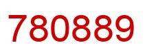 Number 780889 red image