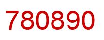 Number 780890 red image