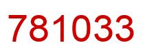 Number 781033 red image