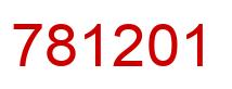 Number 781201 red image