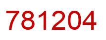 Number 781204 red image