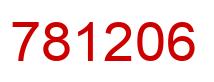 Number 781206 red image