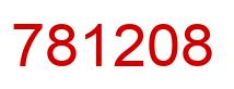 Number 781208 red image