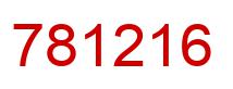 Number 781216 red image