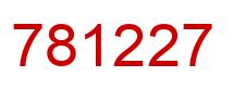 Number 781227 red image