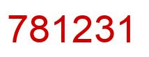 Número 781231 imagen rojo