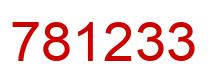 Number 781233 red image