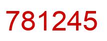Number 781245 red image