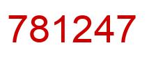 Number 781247 red image