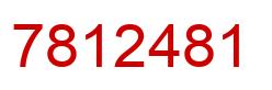 Number 7812481 red image