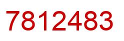 Number 7812483 red image