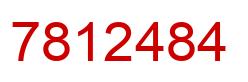 Number 7812484 red image