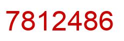 Number 7812486 red image