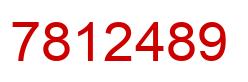 Number 7812489 red image