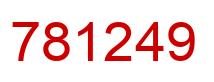 Number 781249 red image