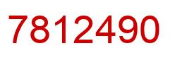 Number 7812490 red image