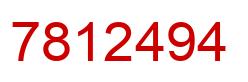 Number 7812494 red image