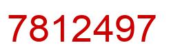 Number 7812497 red image