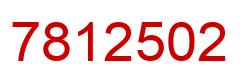 Number 7812502 red image