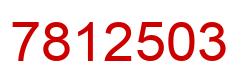 Number 7812503 red image