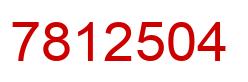 Number 7812504 red image